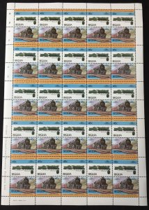 ST Vincent Bequia Trains Locomotives Sheets x 8 MNH (400 Stamps) BLK22 