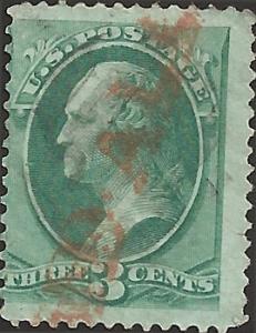 # 136 GREEN USED FAULT RED PAID ALL CANCEL GEORGE WASHINGTON