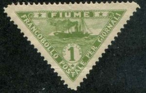 Fiume SC# P4 Steamer - Newspaper stamp creased SCV $4.00 MH