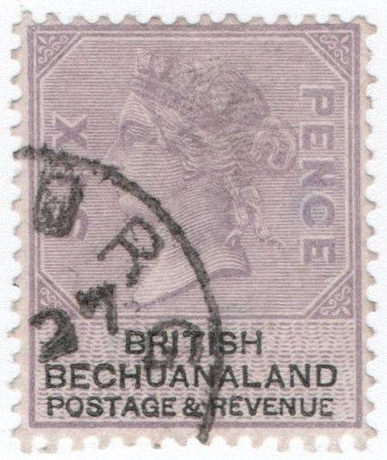 (I.B) British Bechuanaland Revenue : Duty Stamp 6d