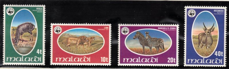 MALAWI 1978 Animals/ WWF; Scott 319-22, 322a; MNH