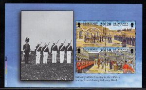 Alderney Sc 139b 1999 Fort Grosnez & Fort Tourgis stamp booklet pane of  mint NH