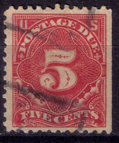 US Scott #J64 Used CARMINE 5 cent Very Fine