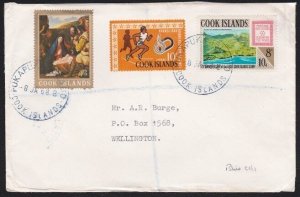 COOK IS 1968 cover to New Zealand - PUKAPUKA ISLAND cds in blue............A7879