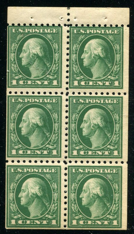 Scott 424d - 1 Cent Washington - MNH - Booklet Pane Of 6 ⭐⭐⭐⭐⭐⭐