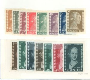 Argentina #599-614 Mint (NH)