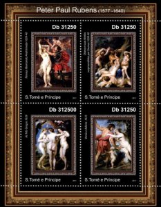 SAO TOME - 2011 - Peter Paul Rubens - Perf 4v Sheet - Mint Never Hinged