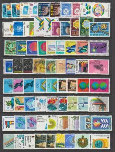UN Sc 256/391, C22-C23 MNH. 1964-67 issues, 41 complete sets, fresh, bright, VF. 