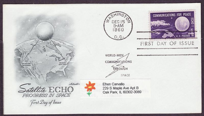 1173 Echo I Satellite Artmaster FDC