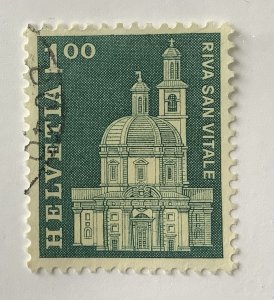 Switzerland 1968 Scott 447 used - 1.00fr,  Riva San Vitale