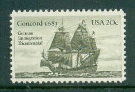 2040 20c Concord Fine MNH