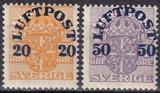 Sweden #C2-3  F-VF Unused CV $22.50  (Z6234)