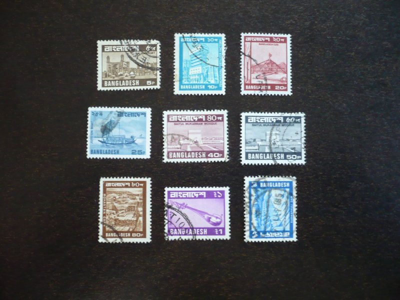 Stamps - Bangladesh - Scott# 165-175 - Used Part Set of 9 Stamps