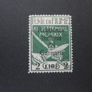 Italy Fiume 1920 Sc 119 MH(thin)