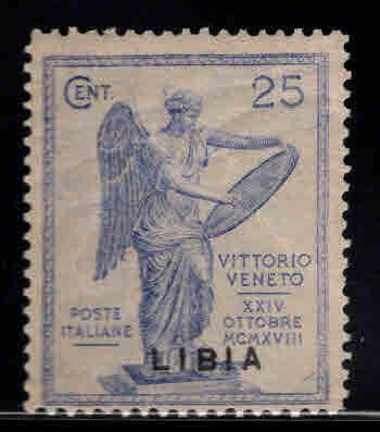 Italian Colony of Libya Scott 36 Blk Libia opt MNH** few natural paper bends