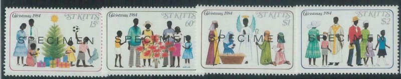 78384 - ST KITTS stamps - 1984 XMAS toys Football  MNH Overprinted SPECIMEN