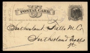 USA 1880 FAIR HAVEN Rutland Vermont Blue Cancel Postal Cover 96405