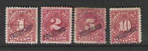 Philippines J1-J4 Short set Used SC:$13.00