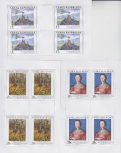 CESKA MNH Sc 3224-26 Mini-sheet of 4  Paintings  Mi 382-84 Kleinbogen