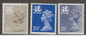 Great Britain Wales Scott#WMMH28,35,50 SG# W43,53,63 1983 QEII MNH