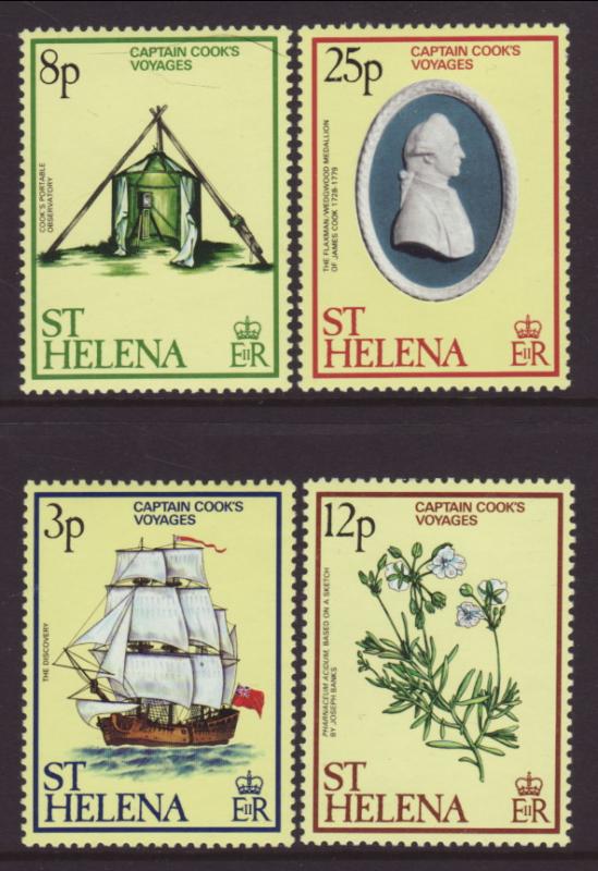 St Helena 324-327 Captain Cook MNH VF