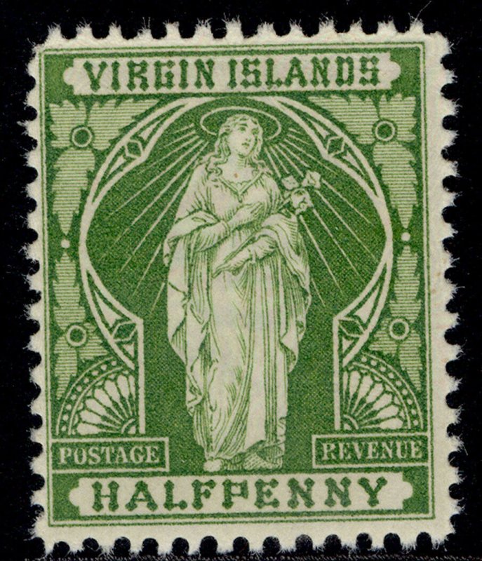 BRITISH VIRGIN ISLANDS QV SG43, ½d yellow-green, NH MINT.