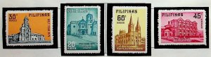 PHILIPPINES Sc 1281-4+1281a-4a NH ISSUE OF 1975 - BUILDINGS