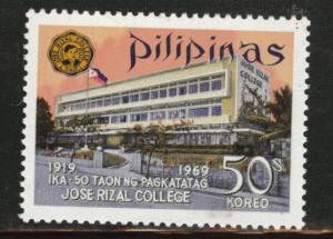 Philippines Scott 1018 MNH** 1969 Jose Rizal College stamp