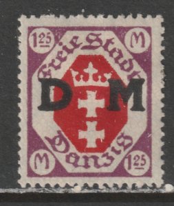 1921 Danzig - Sc O16 - MH VF - 1 single - Overprinted