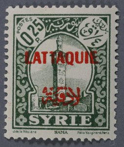 Syria Latakia A6 Overprinted in Red 25 p. XF MNH