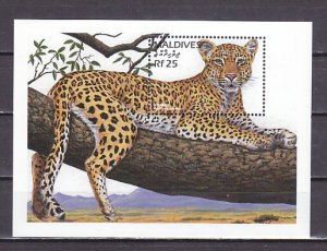 Maldive, Scott cat. 2188. Leopard s/sheet. ^