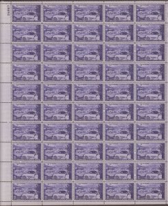 US,1025,TRUCKING,MNH VF, FULL SHEET,1950'S COLLECTION,MINT NH 