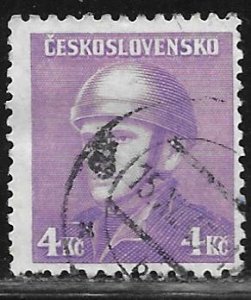 Czechoslovakia 285: 4k Field Usher Jozef Gabcik (1912-1942), used, F-VF