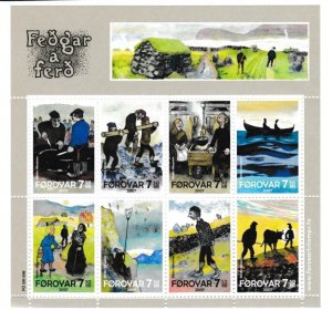 Faroe Islands # 483, Novel Old Men & Sons, Souvenir Sheet, Mint NH, 1/2 Cat.