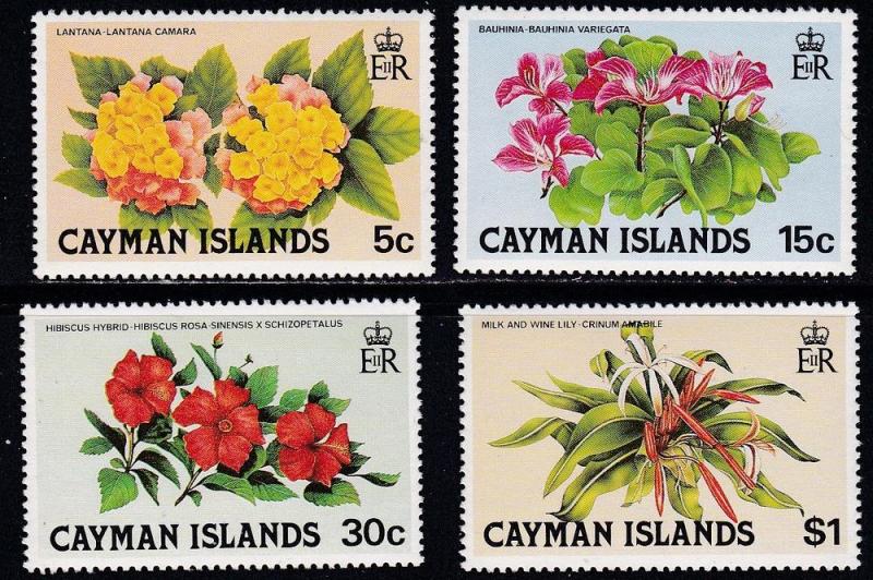 Cayman Isl. # 448-451, Flowers, NH, Half Cat