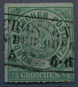 North German Confederation #2 VG Place Cancel Partial Date