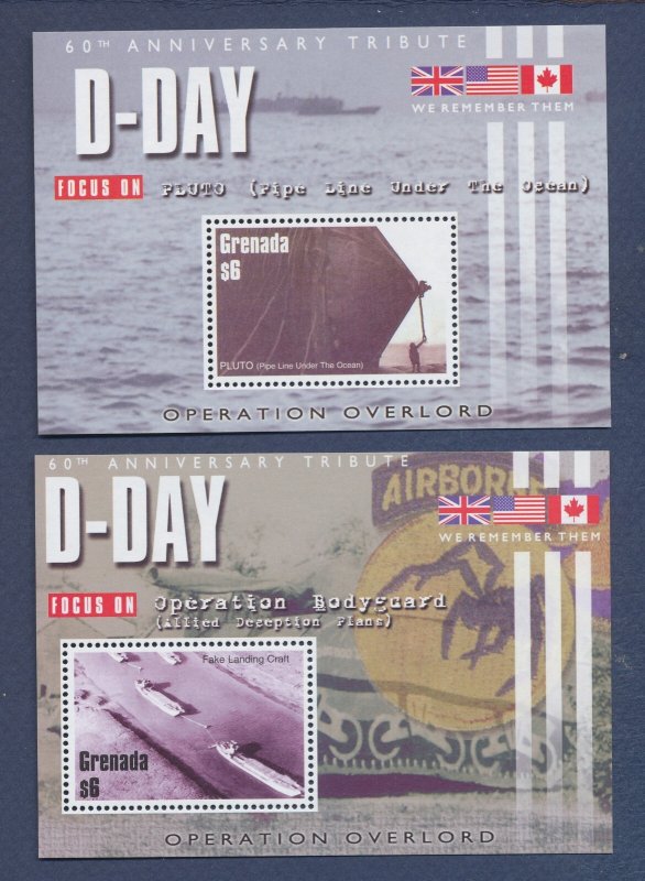 GRENADA - Scott 3453-3454 - MNH S/S - WWII D-Day -