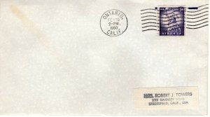 CALIFORNIA TOWN CANCEL,  ONTARIO, CA  1960  FDC11441