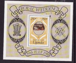 D2-British Royalty-Uganda-Sc#317-unused NH sheet-Royal Weddi