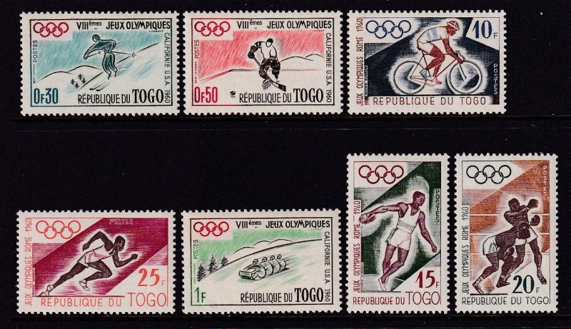 Togo 369-375 Olympics MNH VF