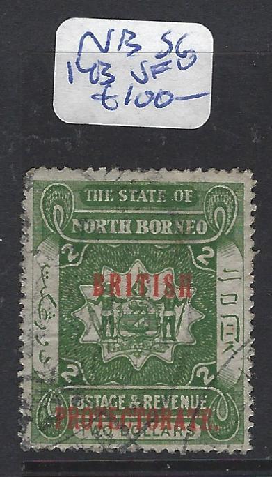 NORTH BORNEO (P1010B) $2.00 ARMS, LION BP  SG 143   VFU