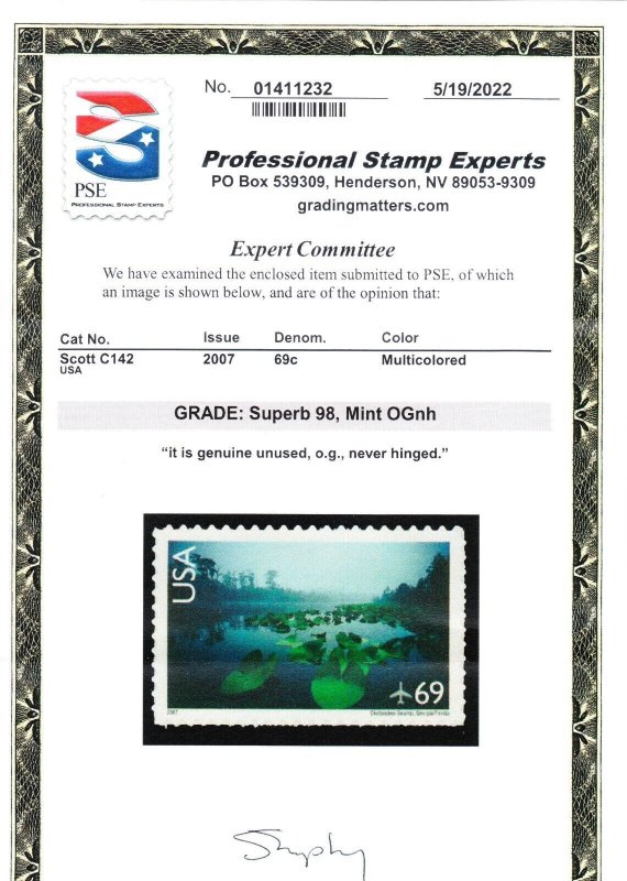 MOstamps - US #C142 Mint OG NH Graded 98 with PSE cert - Lot # MO-3615 SMQ $95 