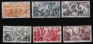 Fr India 1946 Scott C8-C13 Chad to Rhine MH single hinged