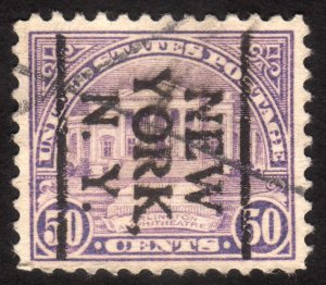 1922, US 50c, Used, New York precancel, Sc 570