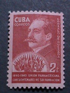 ​CUBA 1940 SC# 361 GONZADO DE QUESADA 50TH ANNIVERSARY OF PAN AMERICAN UNION