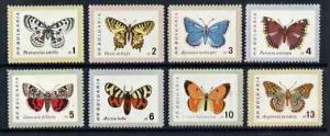 Bulgaria 1962 Butterflies & Moths perf set of 8 unmou...