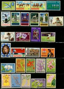 BARBADOS Sc#202//654 1939-1985 70 Different Mint Pictorials OG Hinged