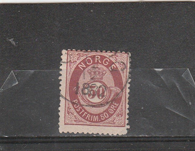 Norway  Scott#  30  Used  (1877 Post Horn)