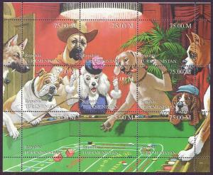 Turkmenistan Dogs mint sheet