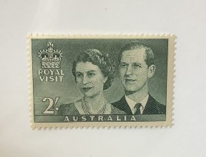Australia 1954 Scott 269 MH - 2sh, Visit of Queen Elizabeth & Duke of Edinburgh